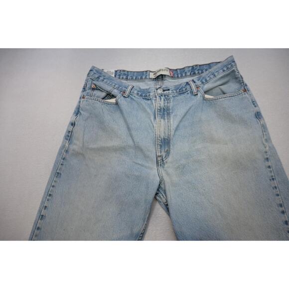 Levi's 550 Relaxed Fit Straight Blue Denim Jeans Rugged Mens Sz 40 x 31(Altered) - Picture 10 of 16